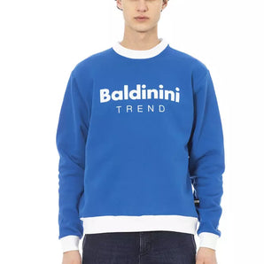 Baldinini Trend Blue Cotton Men Sweater