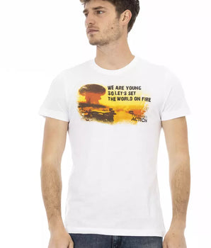 Camiseta Trussardi Action de algodón blanco para hombre