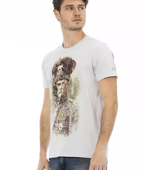 Trussardi Action Gray Cotton Men T-Shirt