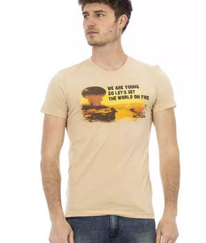 Camiseta Trussardi Action Algodón Beige Hombre