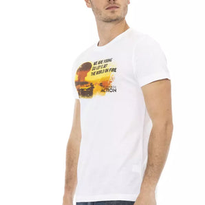 Trussardi Action White Cotton Men TShirt