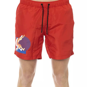 Bikkembergs Red Polyester Men Swim Short