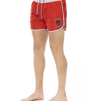 Bikkembergs Red Polyester Men Swim Short