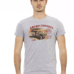 Trussardi Action Gray Cotton Men T-Shirt