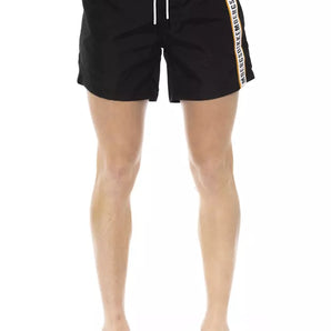 Bikkembergs Black Polyamide Men Swim Short