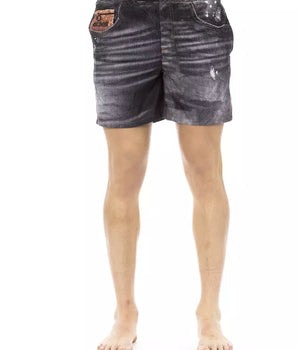 Just Cavalli Black Polyester Men's Swim Short