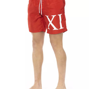 Bikkembergs Red Polyester Men Swim Short