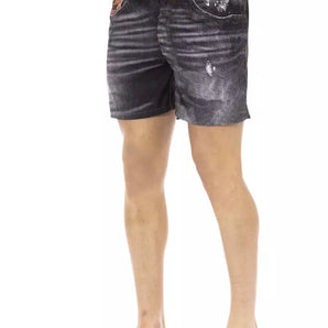 Just Cavalli Black Polyester Men's Swim Short