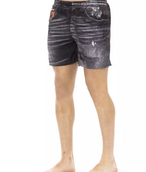 Just Cavalli Black Polyester Men's Swim Short