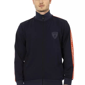 Automobili Lamborghini Blue Polyester Men Sweater