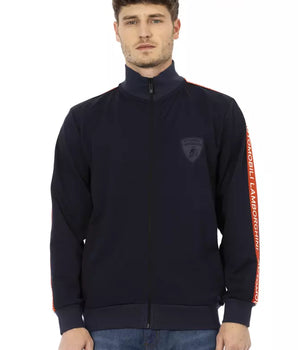 Automobili Lamborghini Blue Polyester Men Sweatshirt