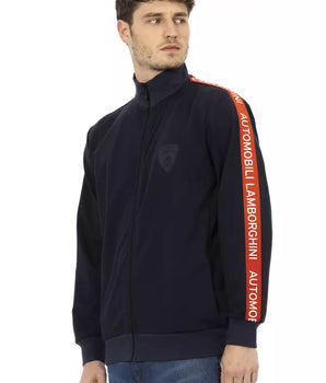 Automobili Lamborghini Blue Polyester Men Sweatshirt