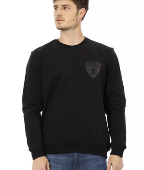Automobili Lamborghini Black Cotton Men Sweater