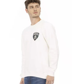 Automobili Lamborghini White Cotton Men's Sweater