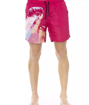 Bikkembergs Fuchsia Polyester Men Swim Short