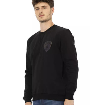 Automobili Lamborghini Black Cotton Men Sweater