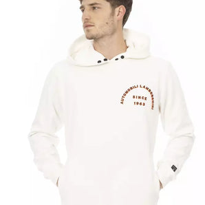 Automobili Lamborghini White Cotton Men Sweater