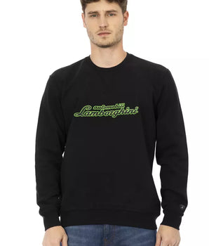 Automobili Lamborghini Black Cotton Men's Sweater