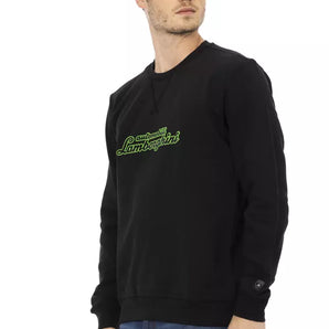 Automobili Lamborghini Black Cotton Men Sweater