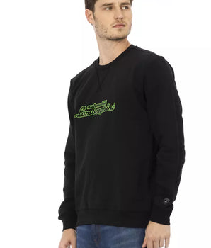 Automobili Lamborghini Black Cotton Men's Sweater