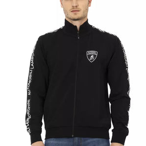 Automobili Lamborghini Black Polyester Men Sweatshirt