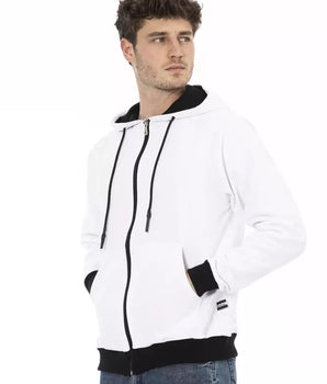 Baldinini Trend Jersey de hombre de algodón blanco