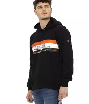 Automobili Lamborghini Black Cotton Men's Hooded Sweater