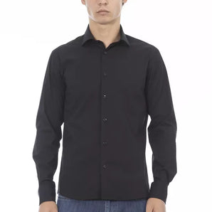 Baldinini Trend Black Cotton Men Shirt