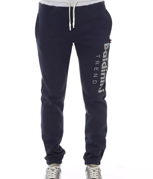 Baldinini Trend Blue Cotton Men Sport Pant