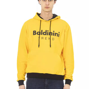 Baldinini Trend Yellow Cotton Men Hoodie