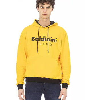 Baldinini Trend Sudadera con capucha de algodón amarillo para hombre