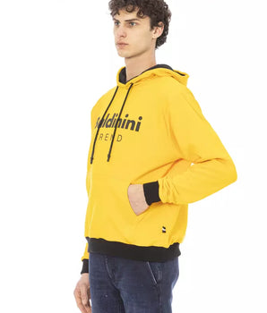 Baldinini Trend Sudadera con capucha de algodón amarillo para hombre