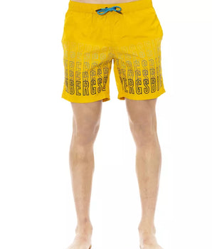 Bikkembergs Yellow Polyester Men Swim Short