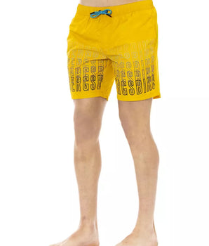 Bikkembergs Yellow Polyester Men Swim Short