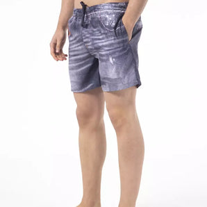 Just Cavalli Blue Polyester Men Swimwear