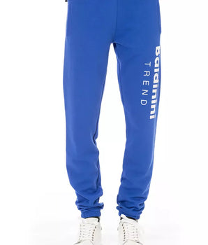 Baldinini Trend Blue Cotton Men Sport Pant