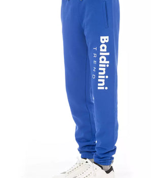 Baldinini Trend Blue Cotton Men Sport Pant