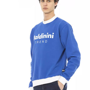 Baldinini Trend Blue Cotton Men Sweater