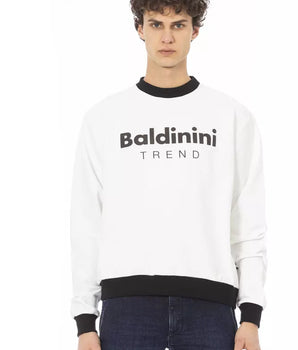 Baldinini Trend White Cotton Men's Hoodie