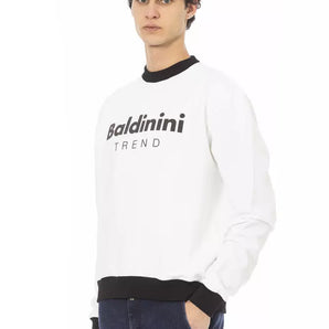 Baldinini Trend White Cotton Men Sweater