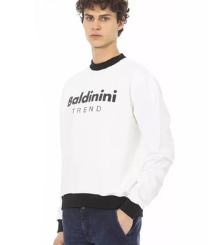 Baldinini Trend White Cotton Men's Hoodie
