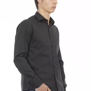 Baldinini Trend Gray Cotton Men Shirt