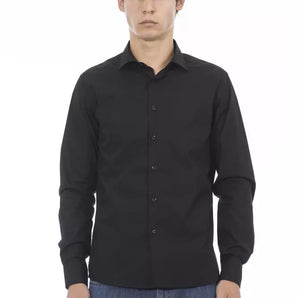 Baldinini Trend Black Cotton Men Shirt