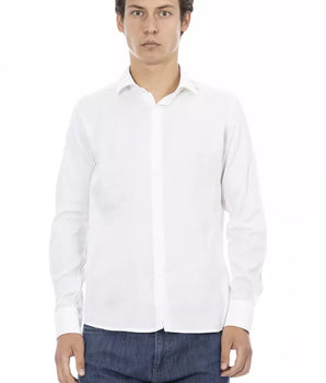 Camisa Baldinini Trend de algodón blanco para hombre