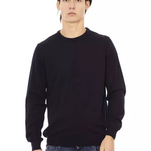 Baldinini Trend Blue Fabric Men Sweater