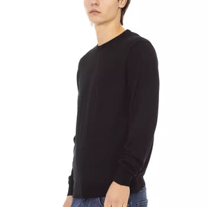 Baldinini Trend Black Fabric Men Sweater