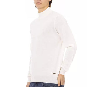 Baldinini Trend Elegante suéter de cuello alto blanco