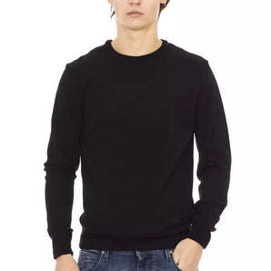 Baldinini Trend Black Fabric Men Sweater