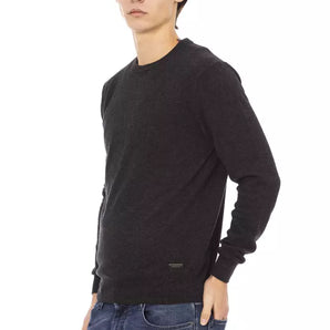 Baldinini Trend Black Wool Men Sweater