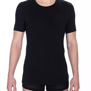 Bikkembergs Black Viscose Men T-Shirt